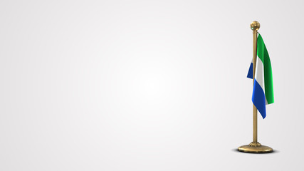 Galapagos Ecuador realistic 3D flag illustration on golden flagpole.