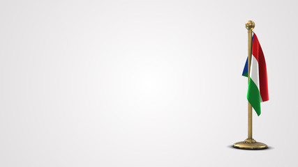 Imbabura Ecuador realistic 3D flag illustration on golden flagpole.