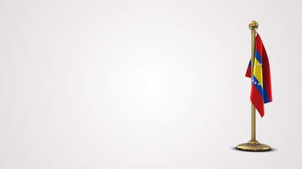 Loja Ecuador realistic 3D flag illustration on golden flagpole.