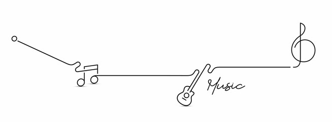 Abstract flat line with music note motion shapes. Pattern for cover design, poster, banner, decoration. © Redshinestudio