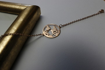 Bilderrahmen Antiek Kette Welt Schmuck Bild