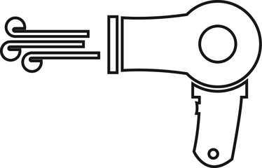 Hair dryer vector icon, blow dryer icon