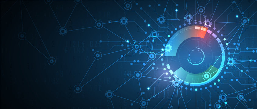 Technology data background, idea of global business solution