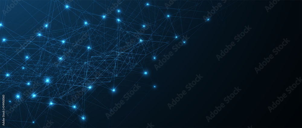 Poster Technology data background, idea of global business solution