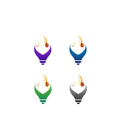 Colorful logo design smart fire
