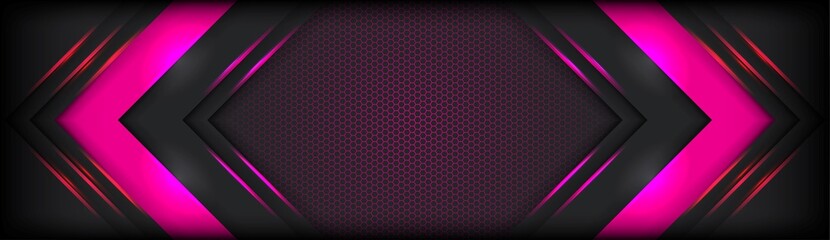 abstract arrow direction with light pink and dark grey background