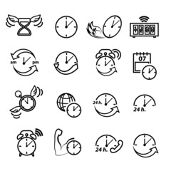 Fototapeta premium Time icon set