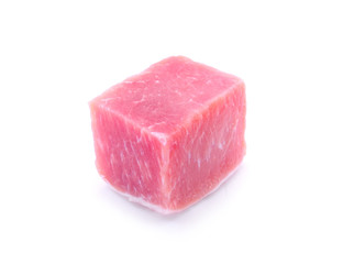 Fresh raw pork meat isolated white background