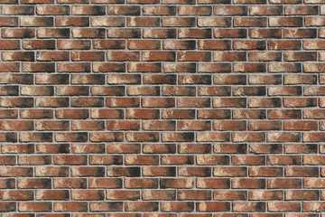 background of wall from red burnt decorative brick