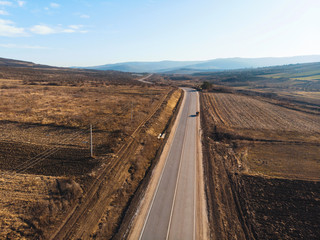 lonely road at countryside