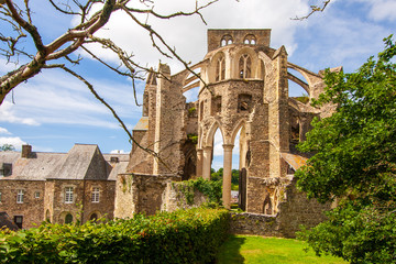 Überreste der Abtei von Hambye in der Normandie in Frankreich