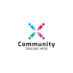 Colorful Community logo icon. Vector illustration. Modern design