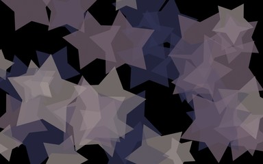 Obraz premium Gray translucent stars on a dark background. Orange tones. 3D illustration