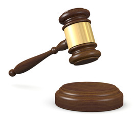 3d illustration judge gavel