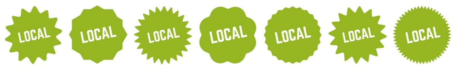 Local Tag Green | Locally Icon | Sticker | Label | Variations