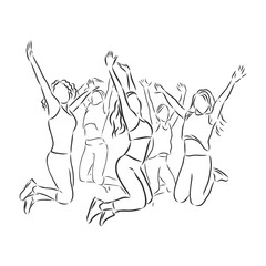 zumba dancers illustration . Zumba, Zumba dancers, fitness, dancer, vector sketch illustration