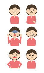 女性　表情セット２