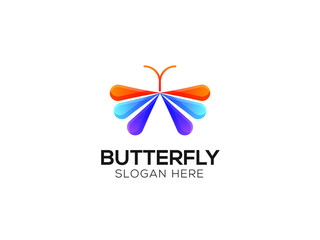 abstract modern Butterfly Logo  suitable for beauty cosmetic
