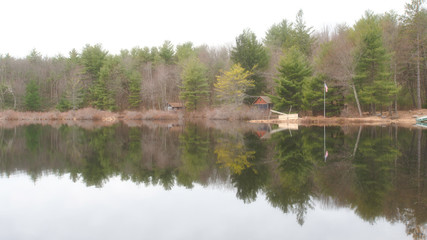 Fototapeta na wymiar A Massachusetts Lake View 