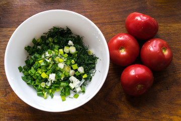 tomato and green salad