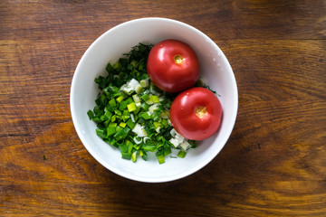 tomato and green salad