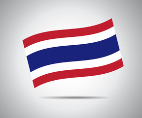 Thailand flag flat design vector illustration
