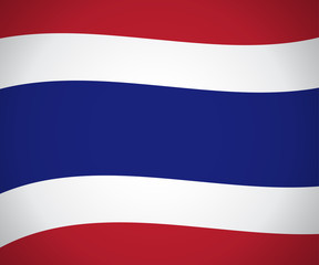 Waving Thailand national flag, vector