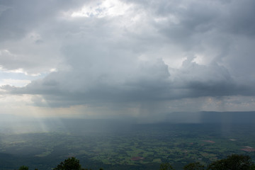 Fototapeta na wymiar storm clouds over the mountain