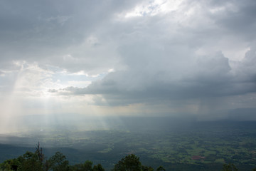 storm clouds over the mountains