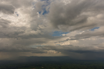 airplane flying over the clouds