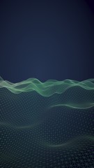 Abstract landscape background. Cyberspace purple grid. hi tech network. 3D illustration