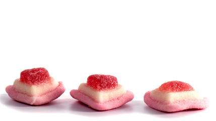 candy lollipops isolated on white background.