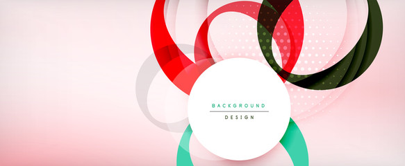 Fototapeta premium Trendy simple circle abstract background, dynamic motion concept. Vector Illustration For Wallpaper, Banner, Background, Card, Book Illustration, landing page