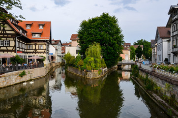 Fototapeta na wymiar old canal in esslingen, germany