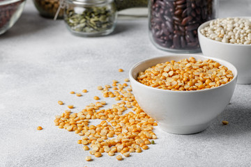 Beans in bowl on the table.