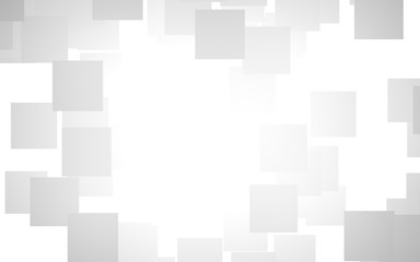 White abstract background. Misty backdrop with grey squares. 3D illustration