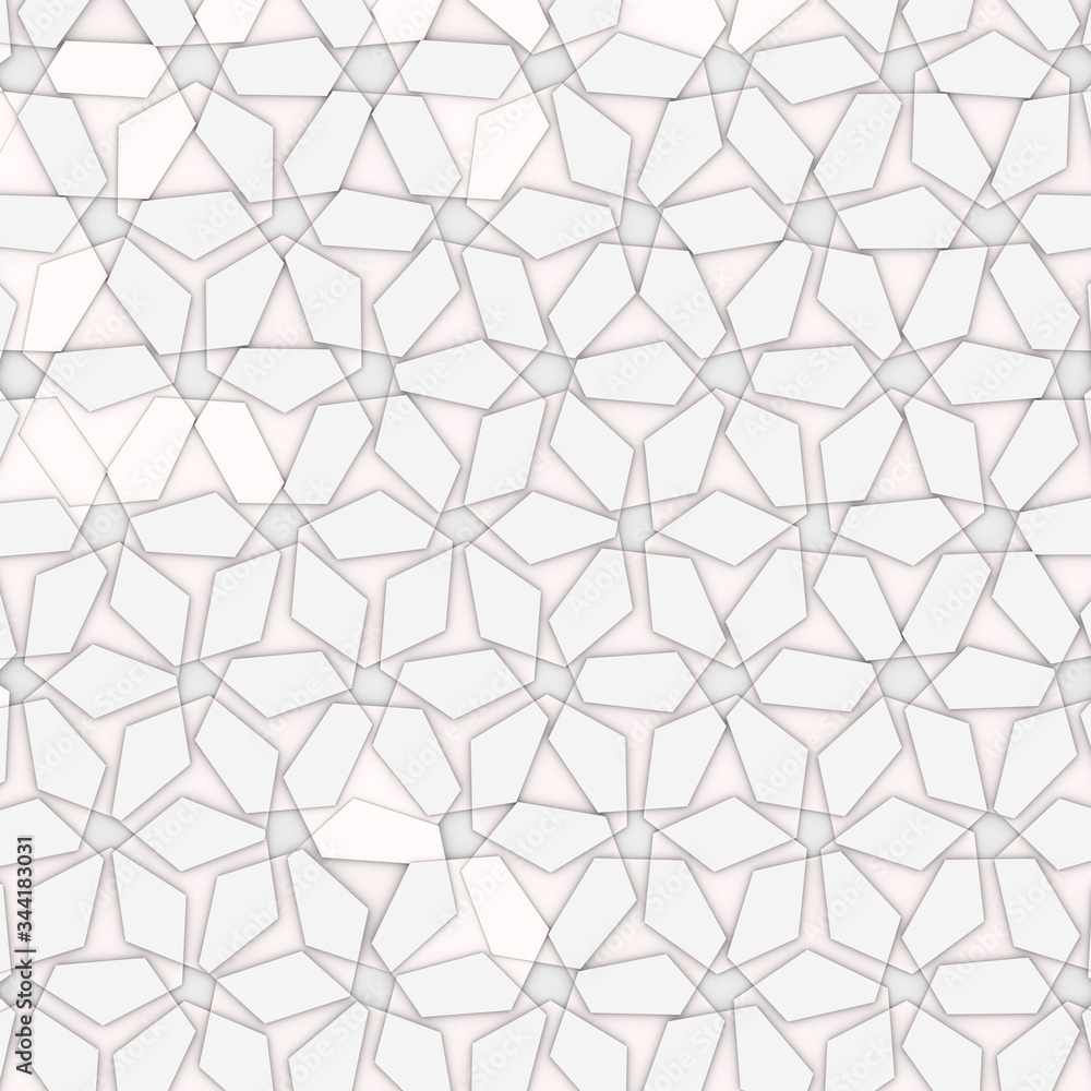 Poster 3d illustration of parametric pattern