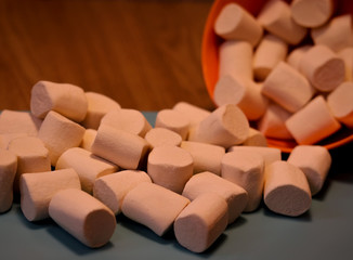 Fototapeta na wymiar Delicious marshmallows ready to roast.