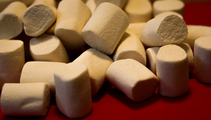 Delicious marshmallows ready to roast.