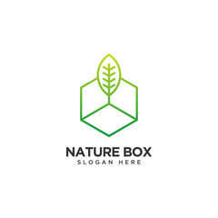 Nature Box Logo Design Template
