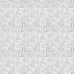 Seamless pattern Christmas background. Merry christmas wallpaper isolated on grey background. Print for fabric and wrapping paper. Scandinavian style.