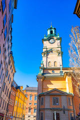 View with Storkyrkan (The Great Church), officially named Sankt Nikolai kyrka (Church of St....