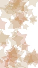 Multicolored translucent stars on a white background. Vertical image orientation. 3D illustration