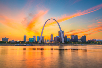 St. Louis, Missouri, USA Skyline - obrazy, fototapety, plakaty