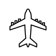 Fototapeta premium Plane line icon