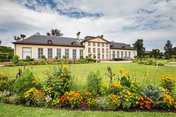 Fototapeta na wymiar Pavillon Josephine in the Orangerie park in Strasbourg, France