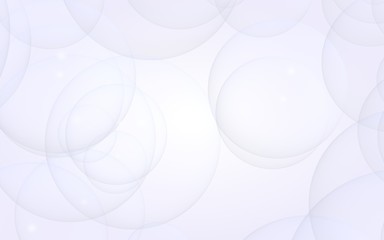 Abstract white background. Backdrop with light transparent bubbles. 3D illustration