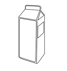 milk sweet sugar carton drink box isolated on white background