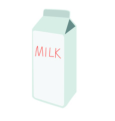 milk sweet sugar carton drink box isolated on white background