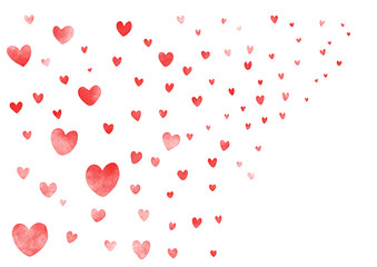 ハート　水彩　テクスチャ　背景